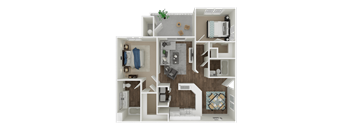 Two bedroom floorplan