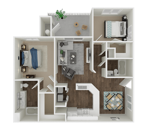 Two bedroom floorplan