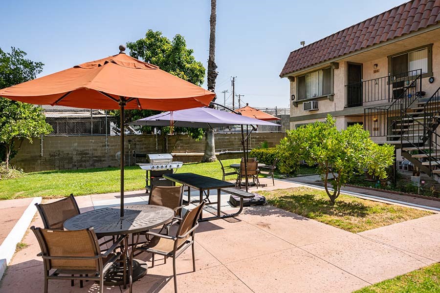 BBQ area with seating