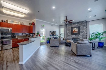 Cobble Oaks in Goldriver CA resident lounge and kitchen area - Photo Gallery 2