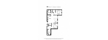 2 bed 2 bath B at Trio Newton Apartments, Newton