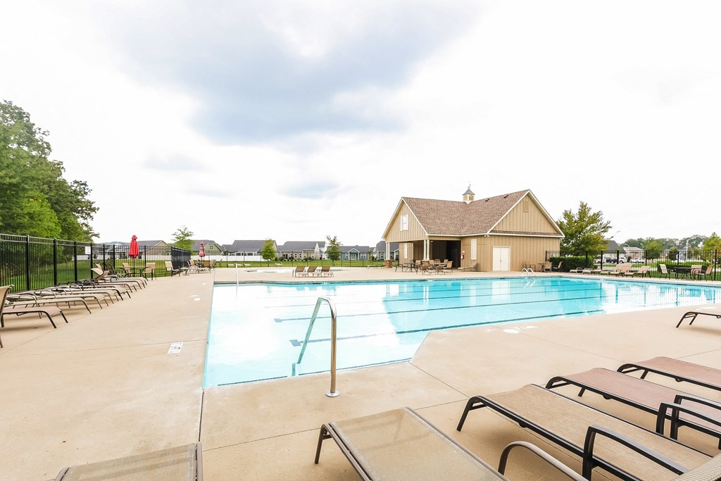 the swimming pool at the preserve apartments