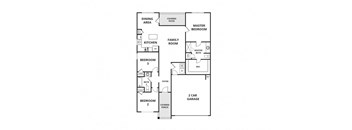 a typical floor plan of a house with bedrooms and bathrooms