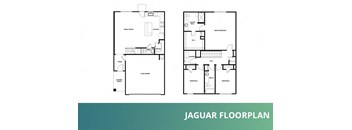 a floor plan of two different floor plans of a house