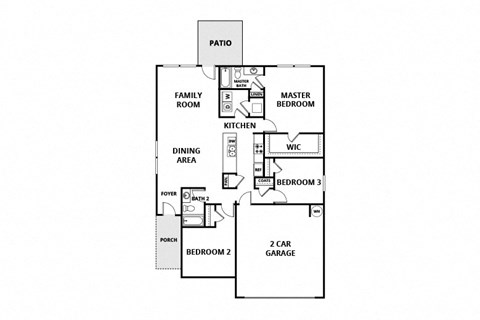 a floor plan of a house with a bedroom and a living room