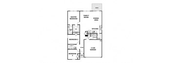 a floor plan of a house with a bedroom and a living room