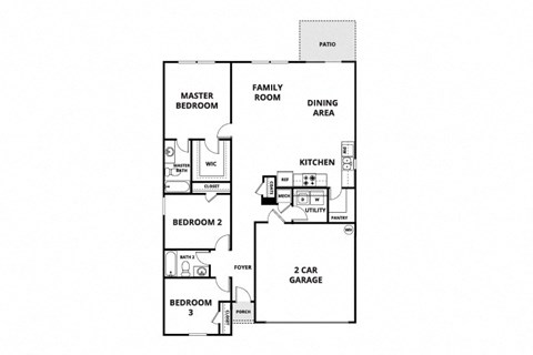 a floor plan of a house with a bedroom and a living room