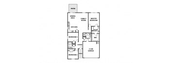 a floor plan of a house with a bedroom and a living room