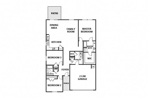 a floor plan of a house with a bedroom and a living room