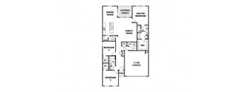 a floor plan of a house with a bedroom and a living room
