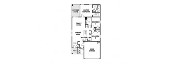 a floor plan of a house with a bedroom and a living room