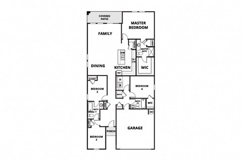 a floor plan of a house with two floors and a garage