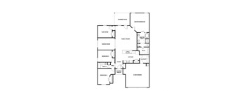 a black and white floor plan of a house