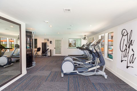 the gym at the preserve apartments