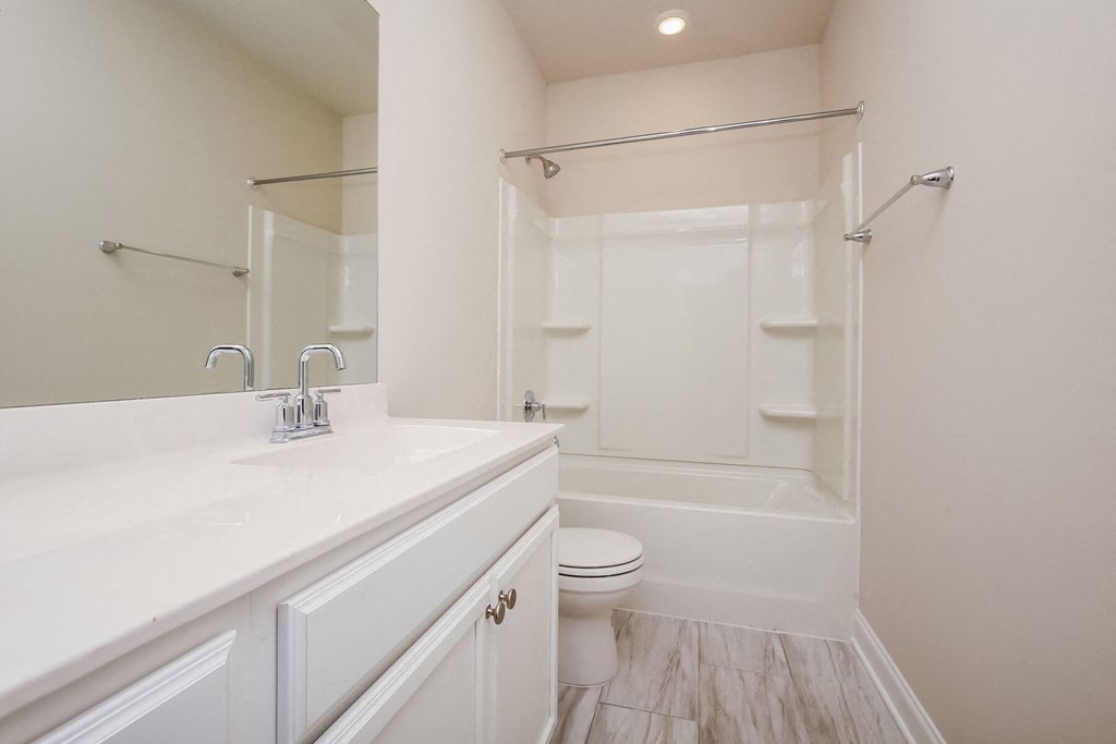 a bathroom with a sink and a toilet and a shower