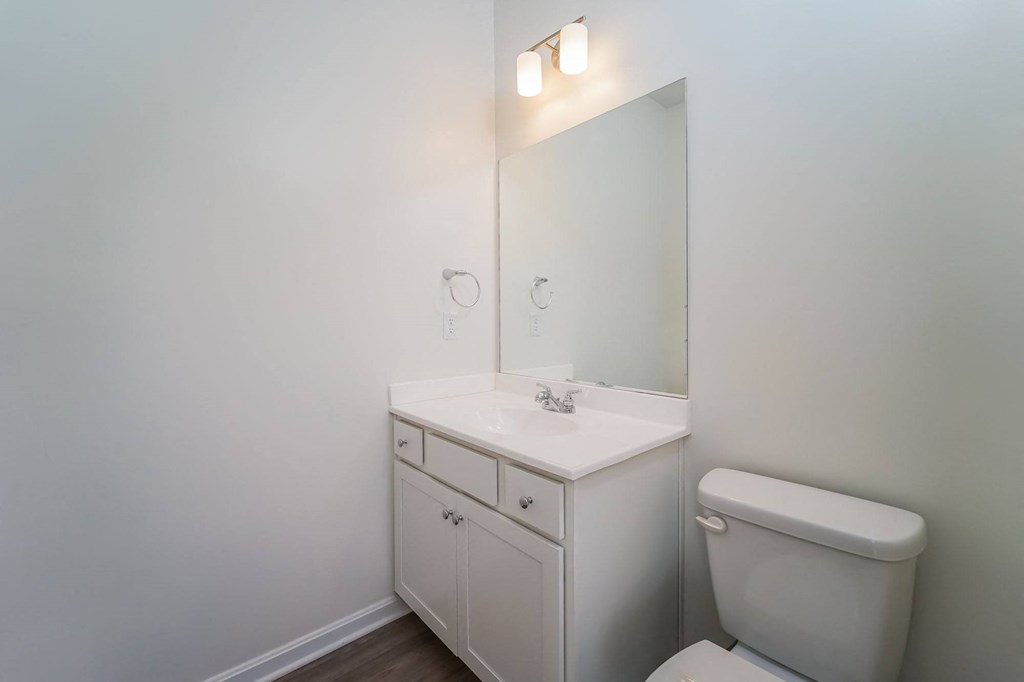 a bathroom with a toilet and a sink and a mirror