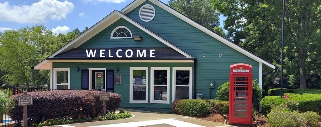 Affinitee at Stone Mountain Apartments photo of outside of leasing office