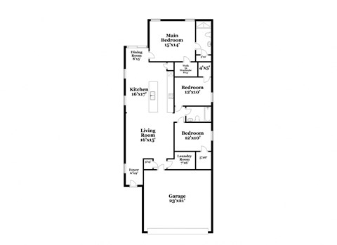 a floor plan of a house with a bedroom and a living room