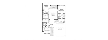 a floor plan of a house with a bedroom and a living room