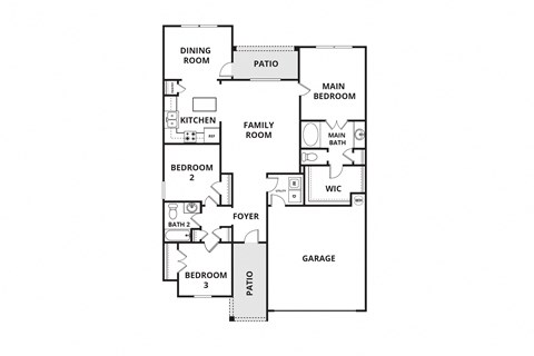 a floor plan of a house with a bedroom and a living room