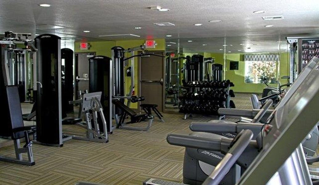 24-hour fitness center, weighted machines
