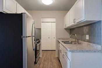updated kitchen with stainless steel appliances