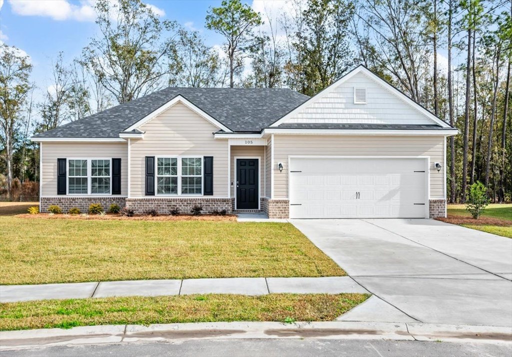 Blue Jay Commons Homes in Rincon, GA photo of home with attached garage