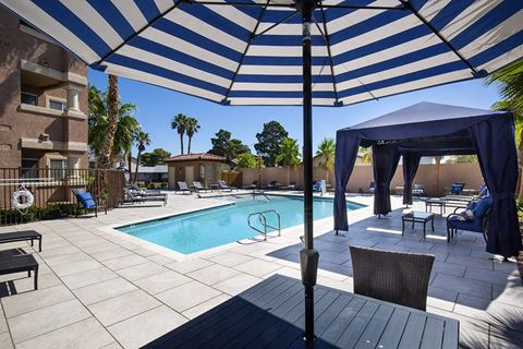 Umbrellas and Cabanas on the pool deck