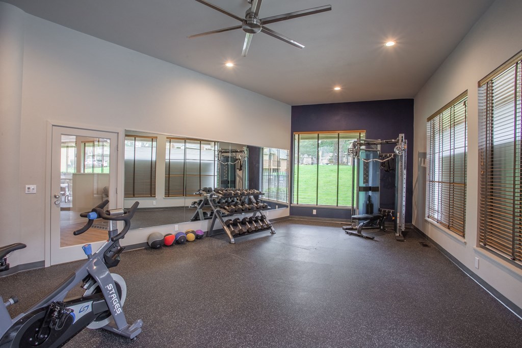 free weights and cardio machines