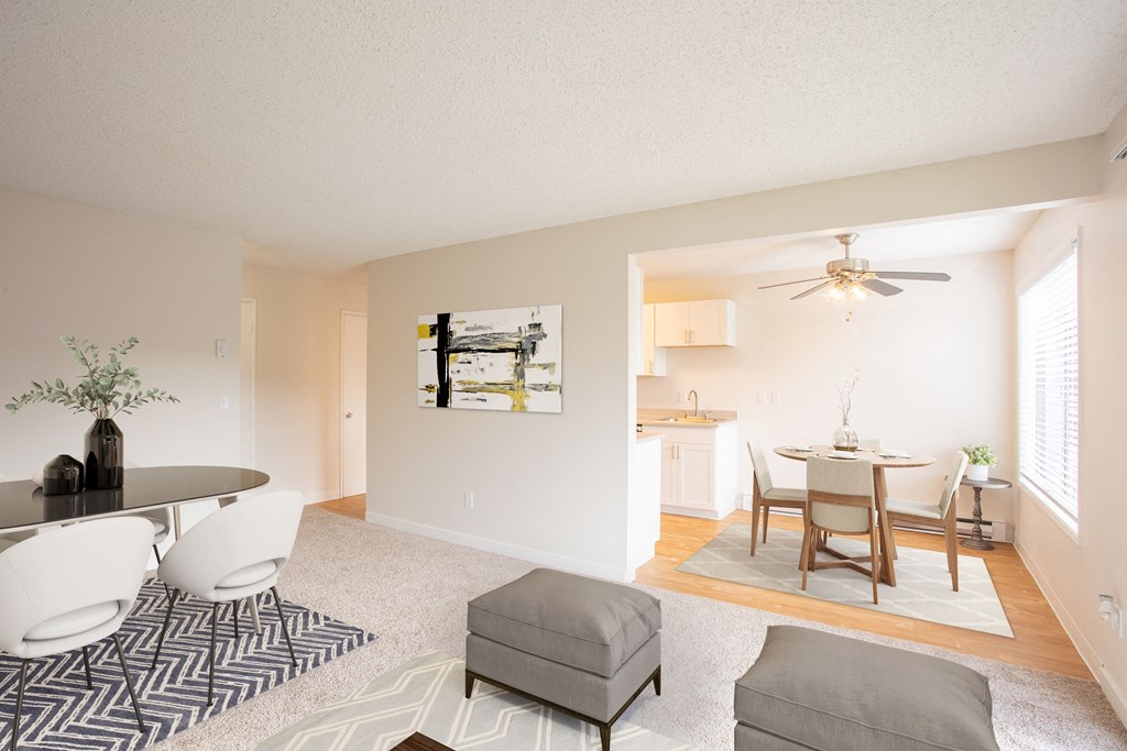 living room connect to dining area