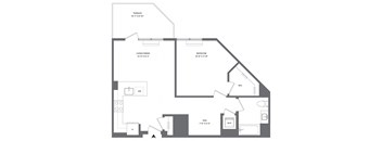 A black and white image of a house floor plan.