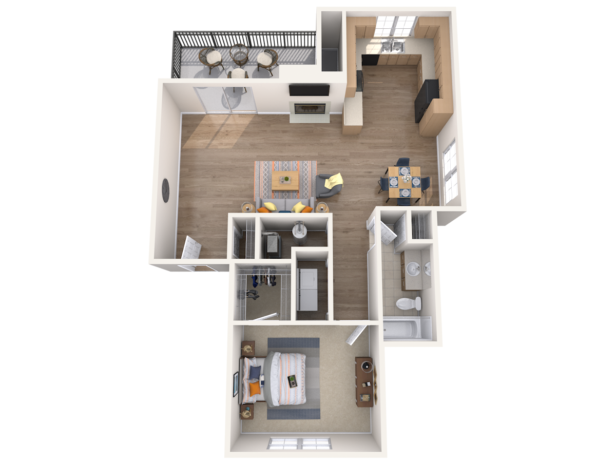 1 Bed, 1 Bath, 794 sq. ft.