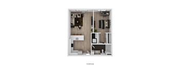 a floor plan of a 1 bedroom apartment at the chelsea in columbus oh