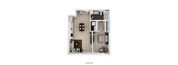 1 Bedroom C floor plan