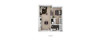 1 Bedroom E Floor Plan