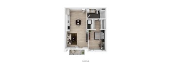 1 Bedroom H Floor Plan