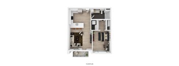 1 Bedroom J Floor Plan