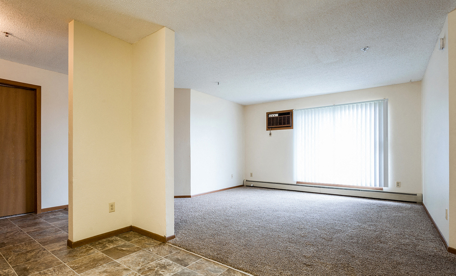 Nine foot ceilings available