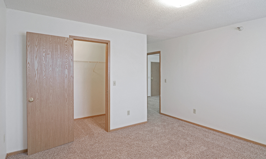 bedroom with walk in closet