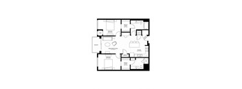 a black and white floor plan of a house