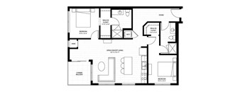 a black and white floor plan of a house