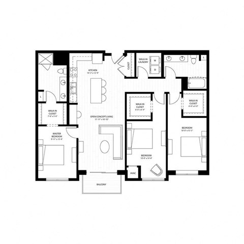 a black and white floor plan of a house