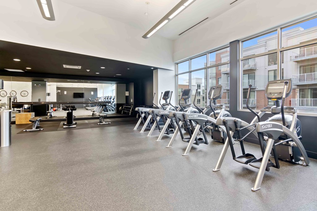 fitness center with cardio equipment