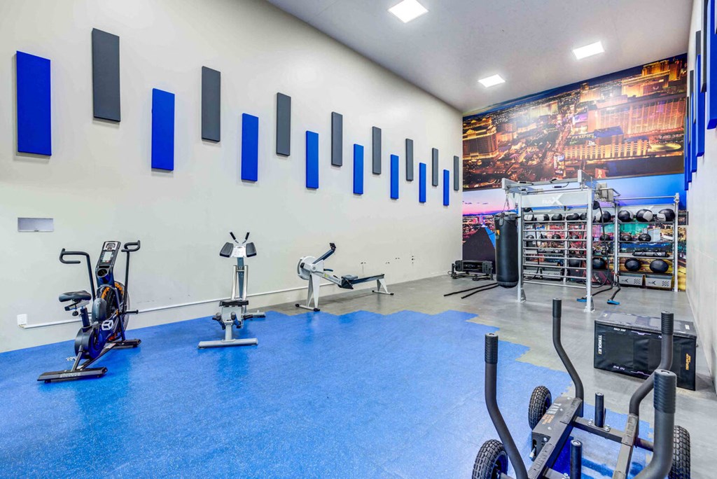 the gym at the apartments