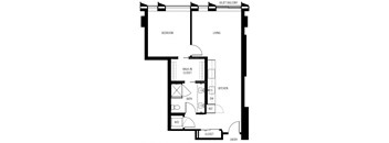 Floorplan 1A 1 bedroom 1 bath