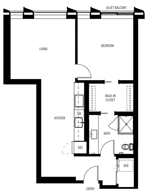 Floorplan 1F One Bedroom One Bath