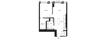 Floorplan 1K - One Bedroom One Bath