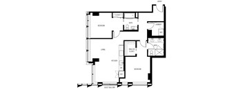 bedroom floor plan an in 2 bed 1 bath