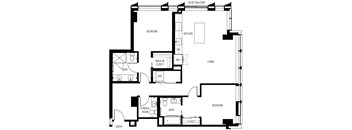 bedroom floor plan an in 2d