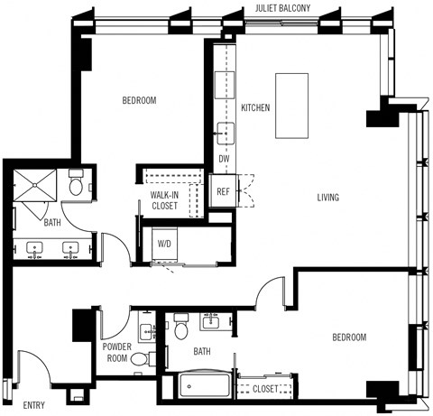 bedroom floor plan an in 2d